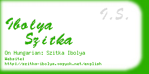 ibolya szitka business card